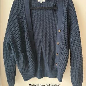 Madewell Navy Knit Cardigan